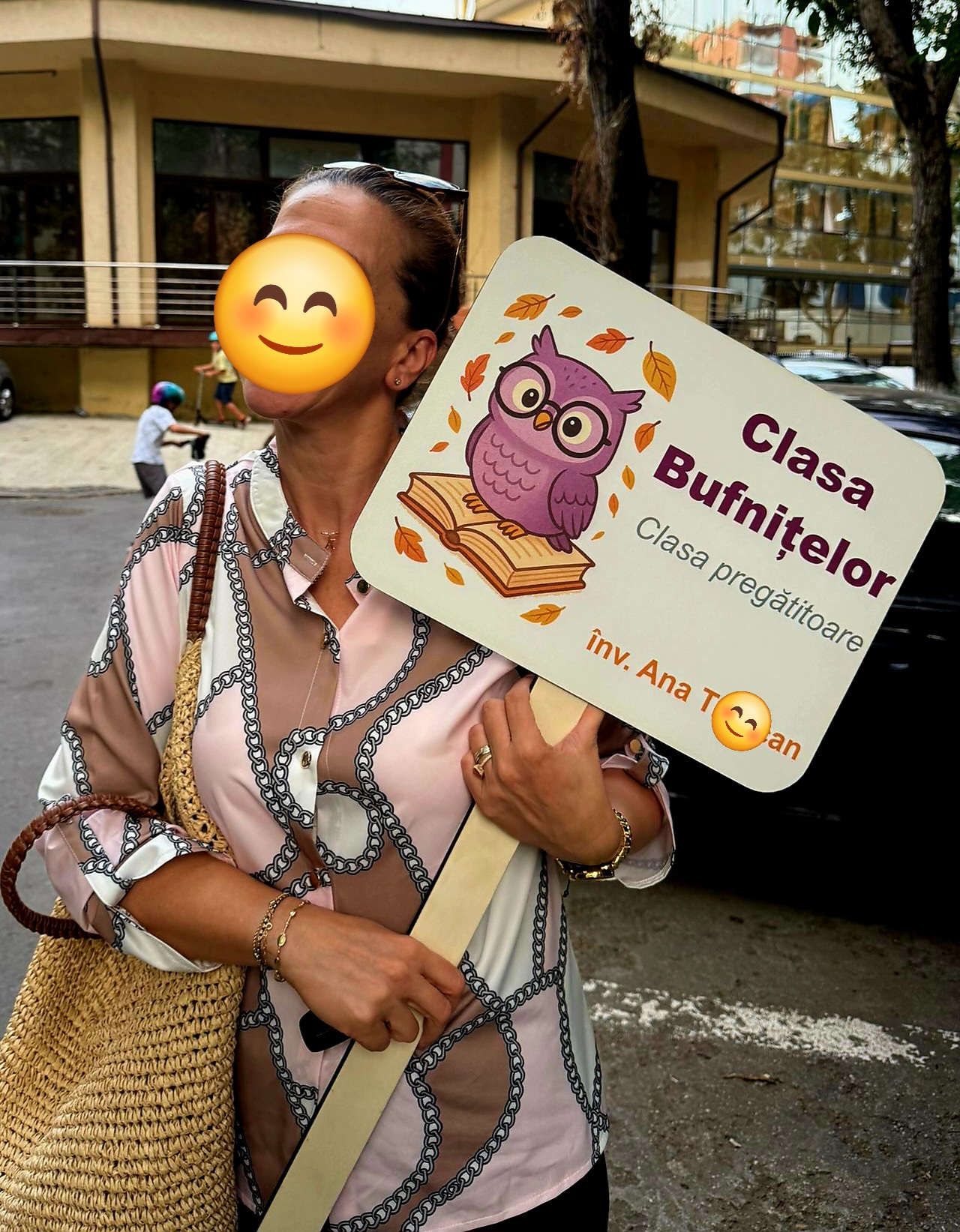Pancartă personalizată pe mâner pentru clasă