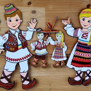 Românaș sau româncuță dansând, 40 cm, de cusut