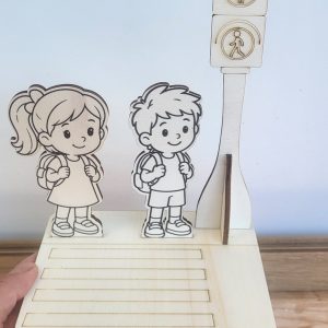 Semafor din lemn, 18 cm