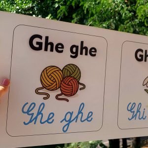 Grupuri de litere - plăci educative din placaj rezistent