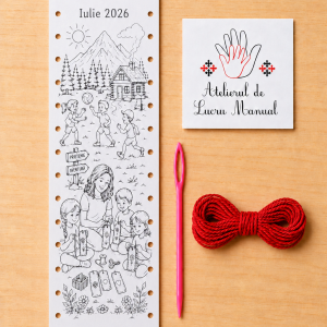 Semne de carte personalizate pentru cusut – Kit creativ cu imagine la alegere