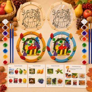 Atelier educativ Fructe de toamnă – Curiozități, culori și sănătate | Pictură pe lemn sau plexiglas